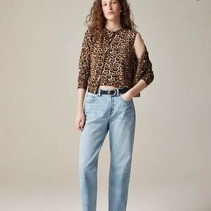 J. Crew Cashmere Leopard Print Sweater